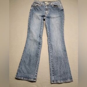 St Johns Bay Bootcut Leg Stretch Denim Blue Jeans Womens 10a Medium Wash